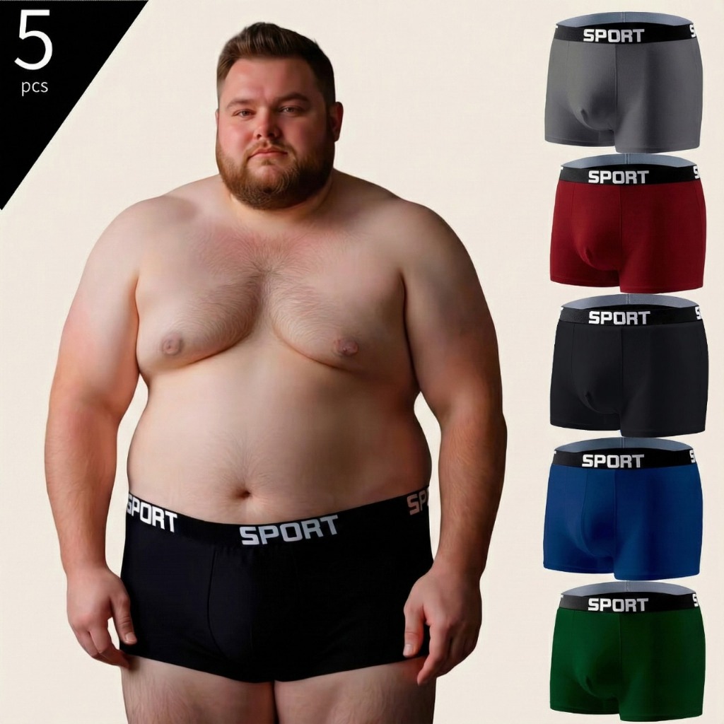 Kit 5 cuecas boxer box plus size GG1 GG2 GG3 GG4 GG5 GG6 GG7 em Oferta na Shopee