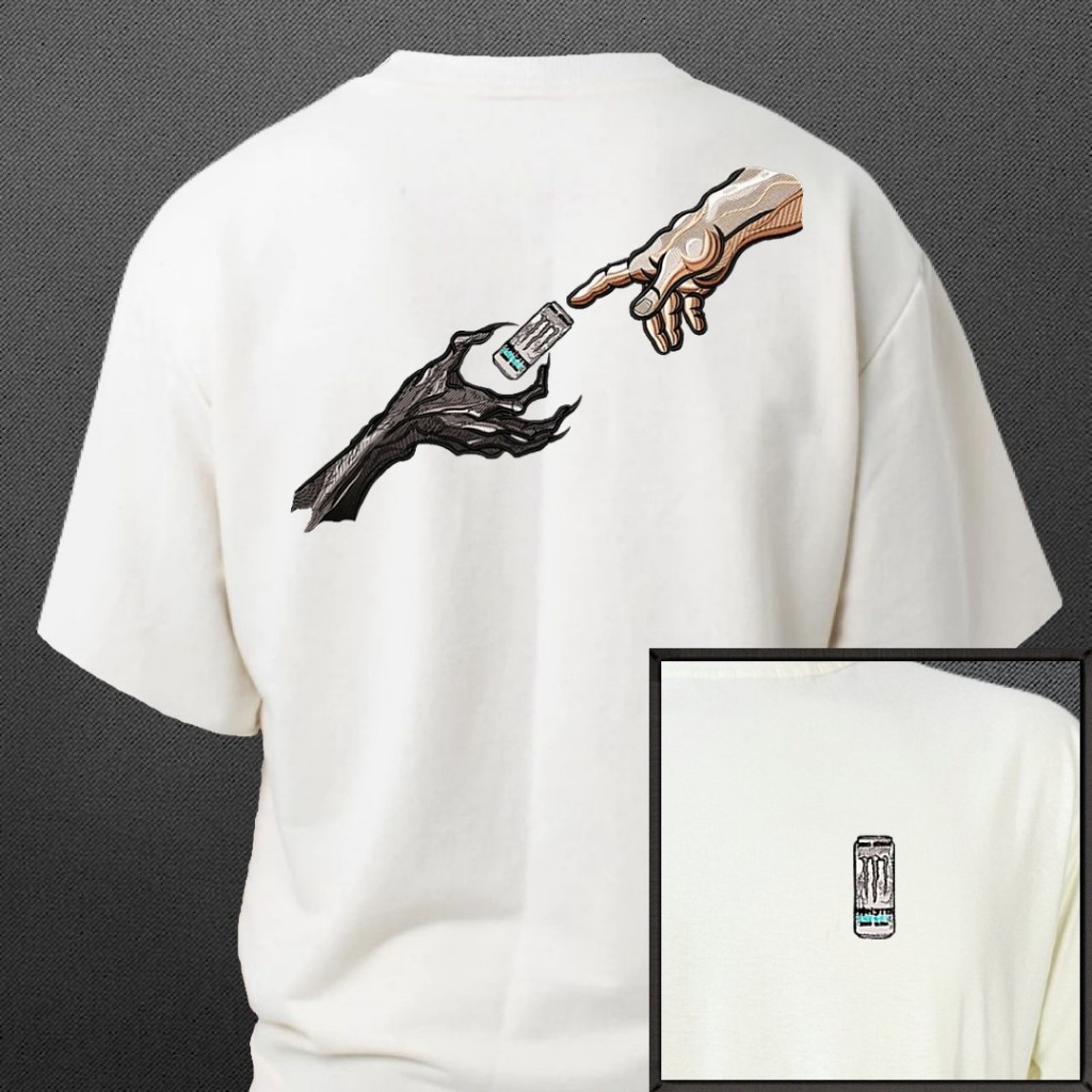 Camiseta Monster bordada death blusa 100% algodão streetwear em Oferta na Shopee