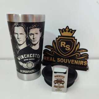 Copo térmico 500ml com abridor personalizado Supernatural/ Sobrenatural em Oferta na Shopee