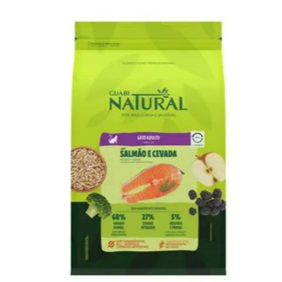 Ração Guabi Natural Gatos Adultos Salmão e Cevada 1,5 kg
