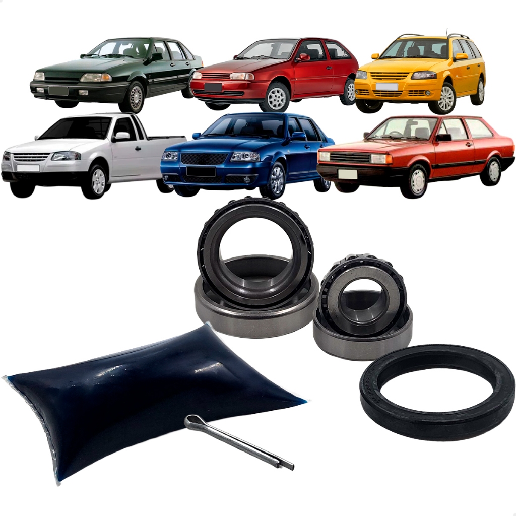 Kit Rolamento Roda Traseira Vw Apollo Fox Gol Golf Parati Passat Polo Quantum Santana Saveiro Voyage