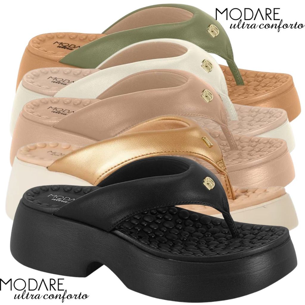 Tamanco Plataforma Feminino Modare Ortopédico Casual Leve Macio Original em Oferta na Shopee