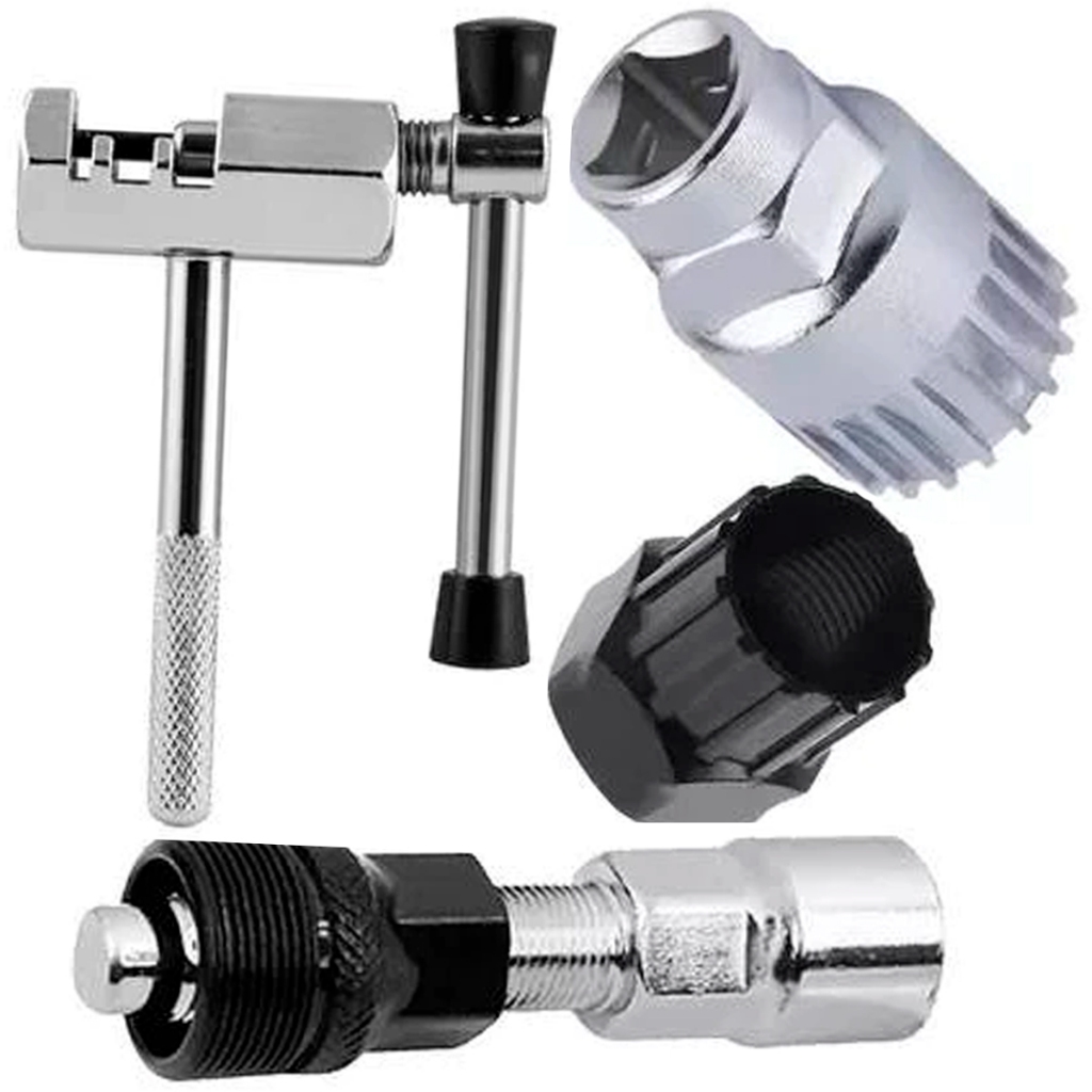Kit De Chave Para Bike Extrator De Corrente Pedivela Movimento Central Para Consertos Reparos em Oferta na Shopee