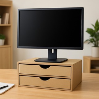 Organizador 2 Gavetas Madeira Escritório Gaveteiro em Oferta na Shopee