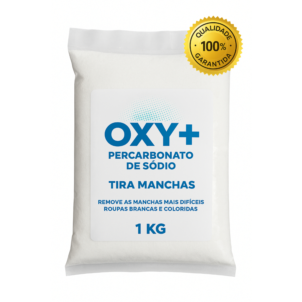 Percarbonato 1kg Alto Poder de Limpeza limpa roupas brancas e coloridas