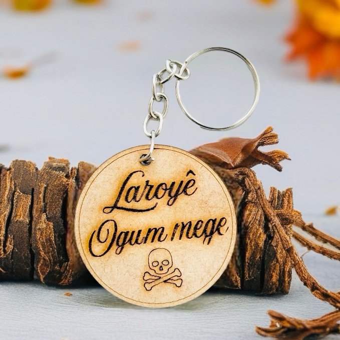 Kit chaveiro LAROYÊ OGUM MEGE, para festas, orixás, decoração, lembrancinhas