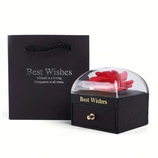 Jóias Caixa De Presente Eterna Rosa Flor Gavet  Para Jóias De Casamento Embalagem Display em Oferta na Shopee