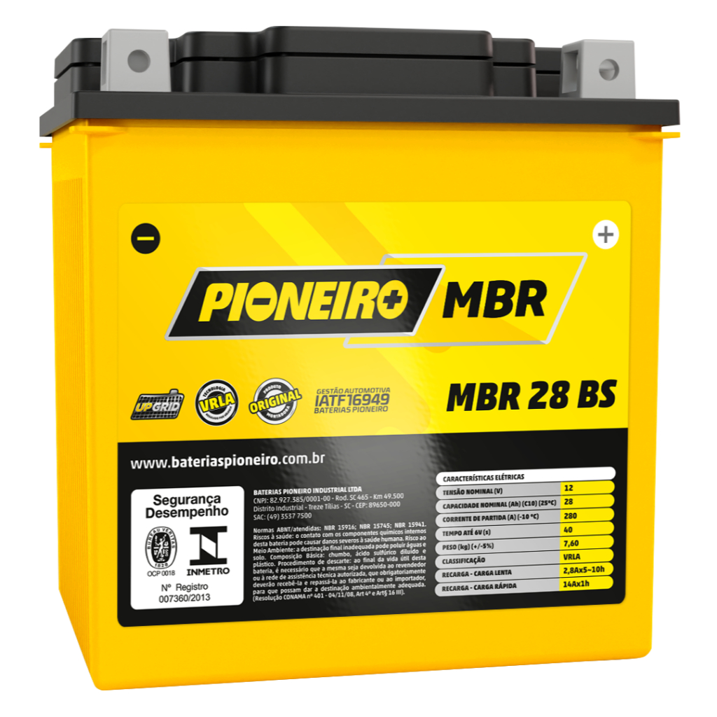Bateria 28ah Pioniero Quadriciclo Cforce 520 E 550cc