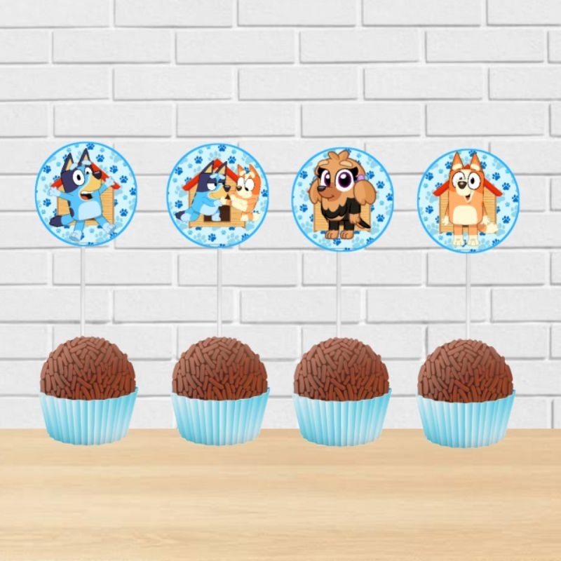 40 toppers para docinho, topo para docinho, abelhinha, 365 sorrisos, bluey, circo rosa, dinossauro!