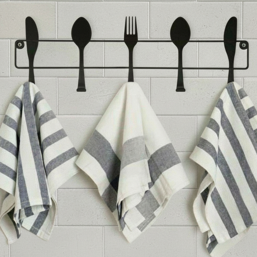 Porta Pano De Pratos Em Forma De Talheres- TOP CHEF. em Oferta na Shopee