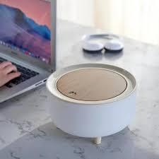 Mini Lixeira de mesa Com Pés de Madeira Com Tampa de Pressão 2 L