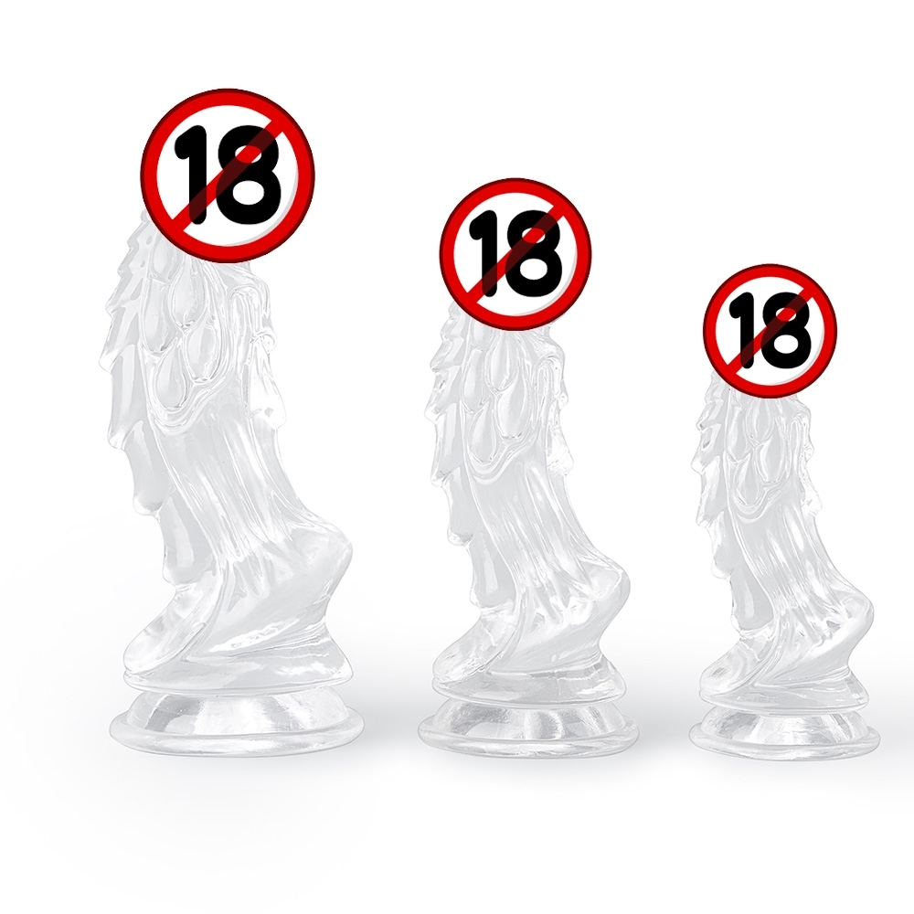 Pênis Prótese Monster Godzilla Enorme Grande Grosso Realístico 3 Tamanhos Transparente em Oferta na Shopee