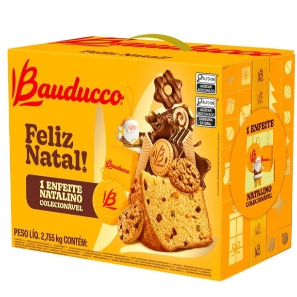 Cesta de Natal Bauducco Grande 2,755kg - 21 Itens