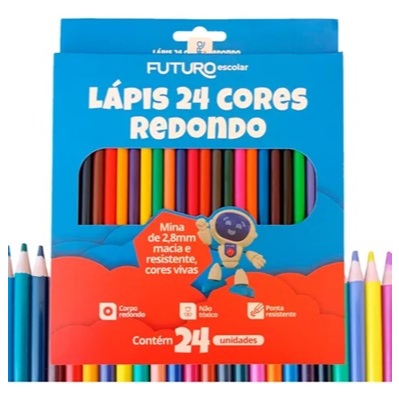 PROMOÇÃO - Lápis de Cor mina, 12, 24 e 36 cores - FUTURO