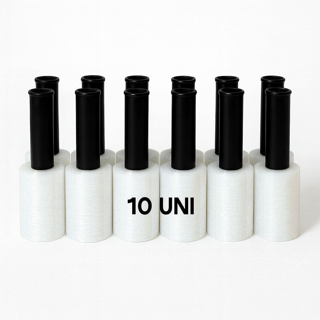 10 Rolos de filme stretch plastico com aplicador 10cm x 100mts Protetor Volante