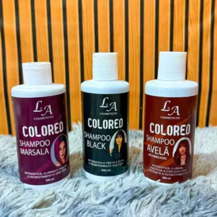 Shampoo Escurecedor Cabelos Brancos Tonalizante Colored 300ml Efeito 100% Natural Super Resultado