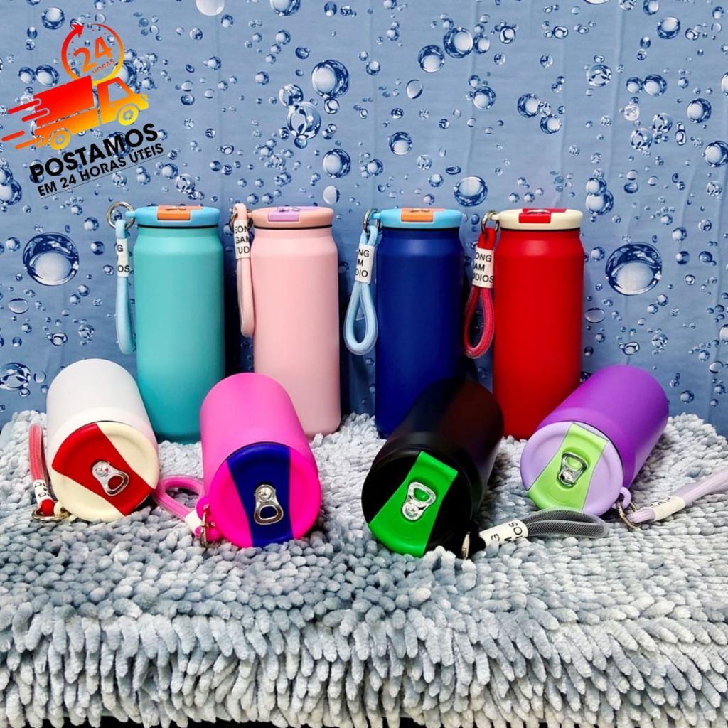 Garrafa Portátil Térmica Inox 304 500ml Viagem Estudo Parede Dupla Bebidas Frias e Quentes XR-104