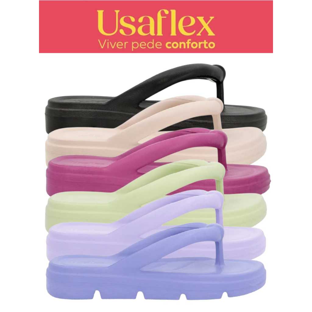 Chinelo Usaflex de Dedo Poofy Confortável EVA Super Leve Nuvem em Oferta na Shopee