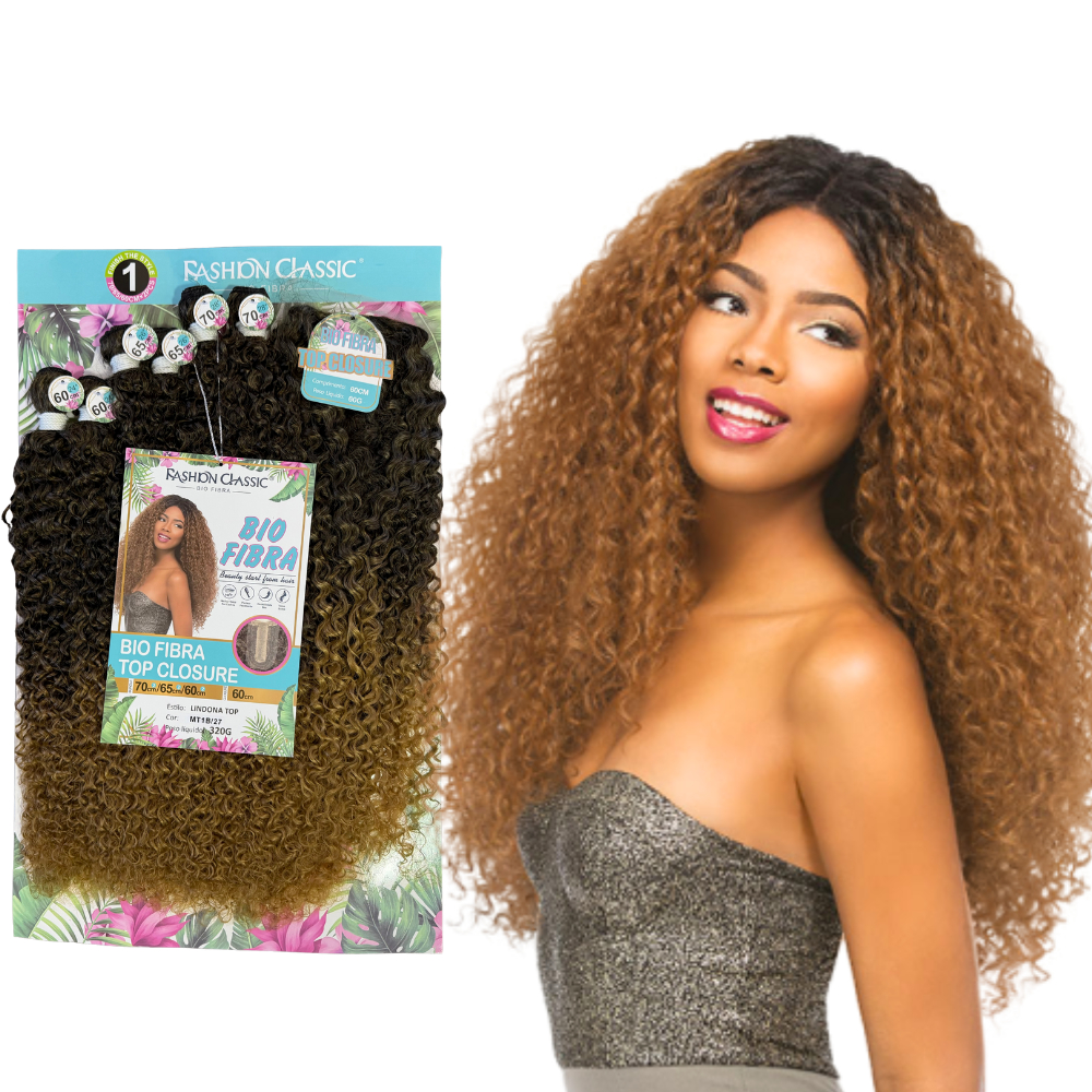 Cabelo Lindona Com Top Closure Fashion line Bio Fibra 300g