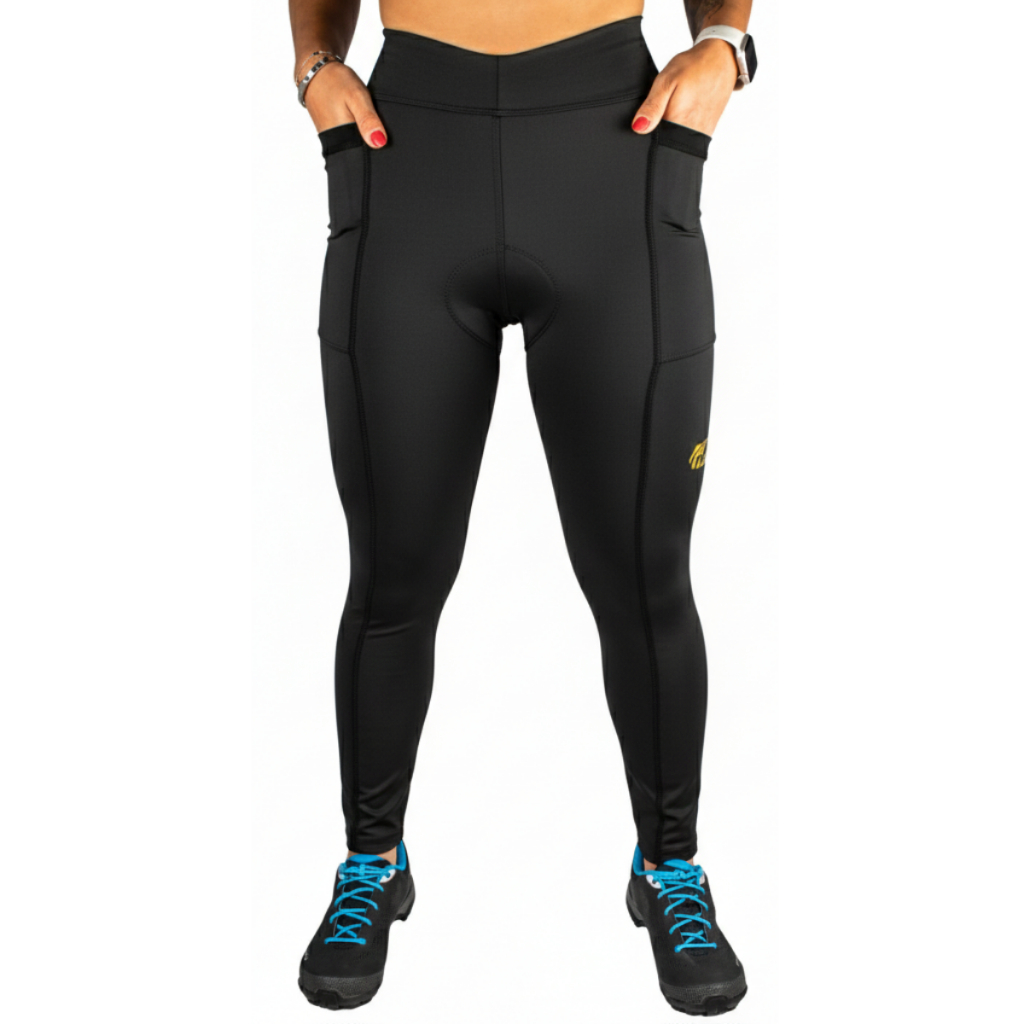 Calça Ciclismo Feminina Compressão Forro Gel Alta Densidade Bike Mtb Proteção UV