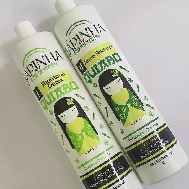 Kit Japinha Ativo Redutor Orgânico de Quiabo 1L | Japinha Cosméticos 💚