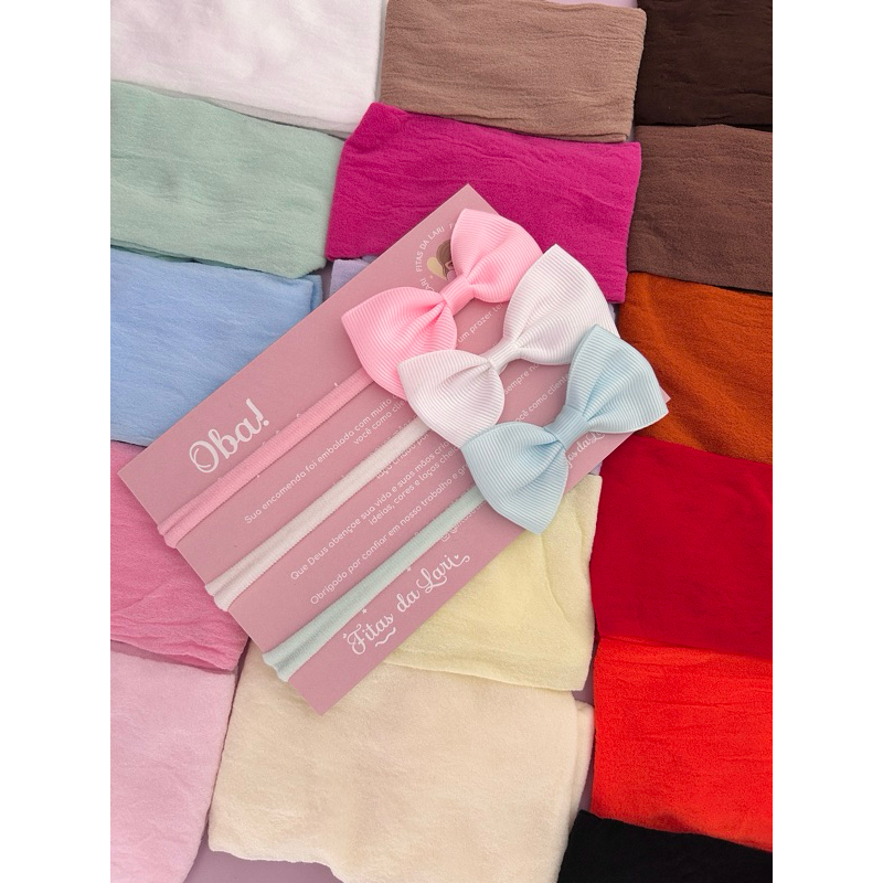 kit de Meia de Seda Passo Fofo 10 Unidade para laços e tiaras em Oferta na Shopee