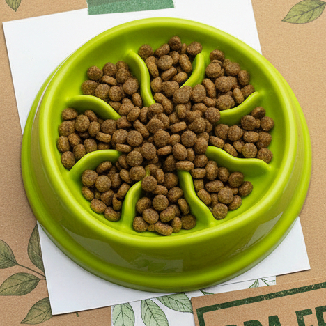 Comedouro Pet Lento Labirinto Interativo 350ML Cão Gato Ansioso Alimentação Saudável Educativo