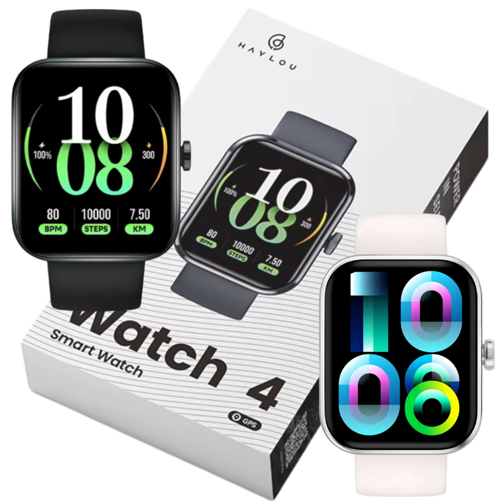 Smart Watch Relogio Haylou Watch 4 GPS Conecta Strava Monitoramento Academia Ciclismo Caminhada IP68