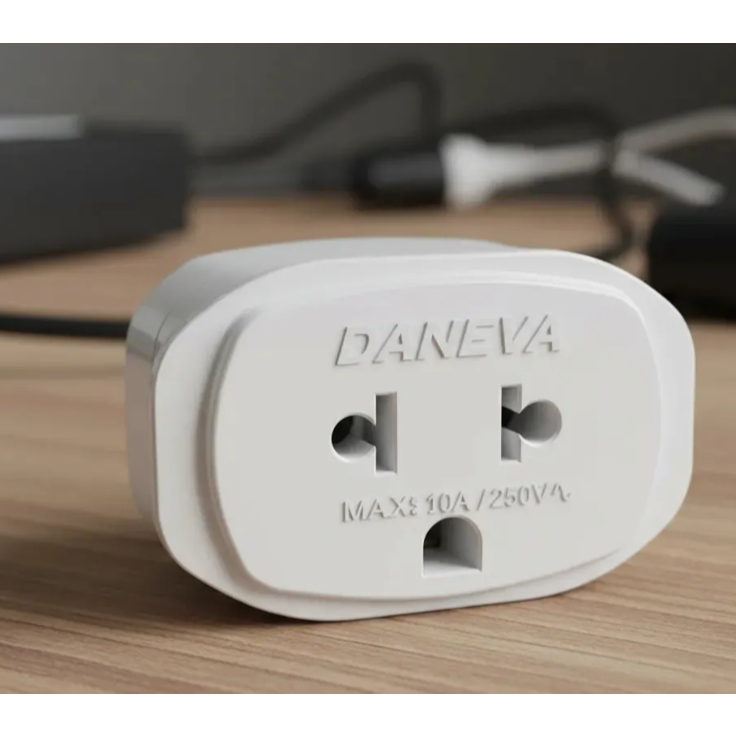 Pino Adaptador Chato Redondo universal para tomada 2p+t Dn1662 Daneva