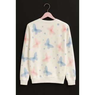 Blusa de Frio Moletom Moletinho Sublimado Borboletas para dia a dia Lançamento em Oferta na Shopee