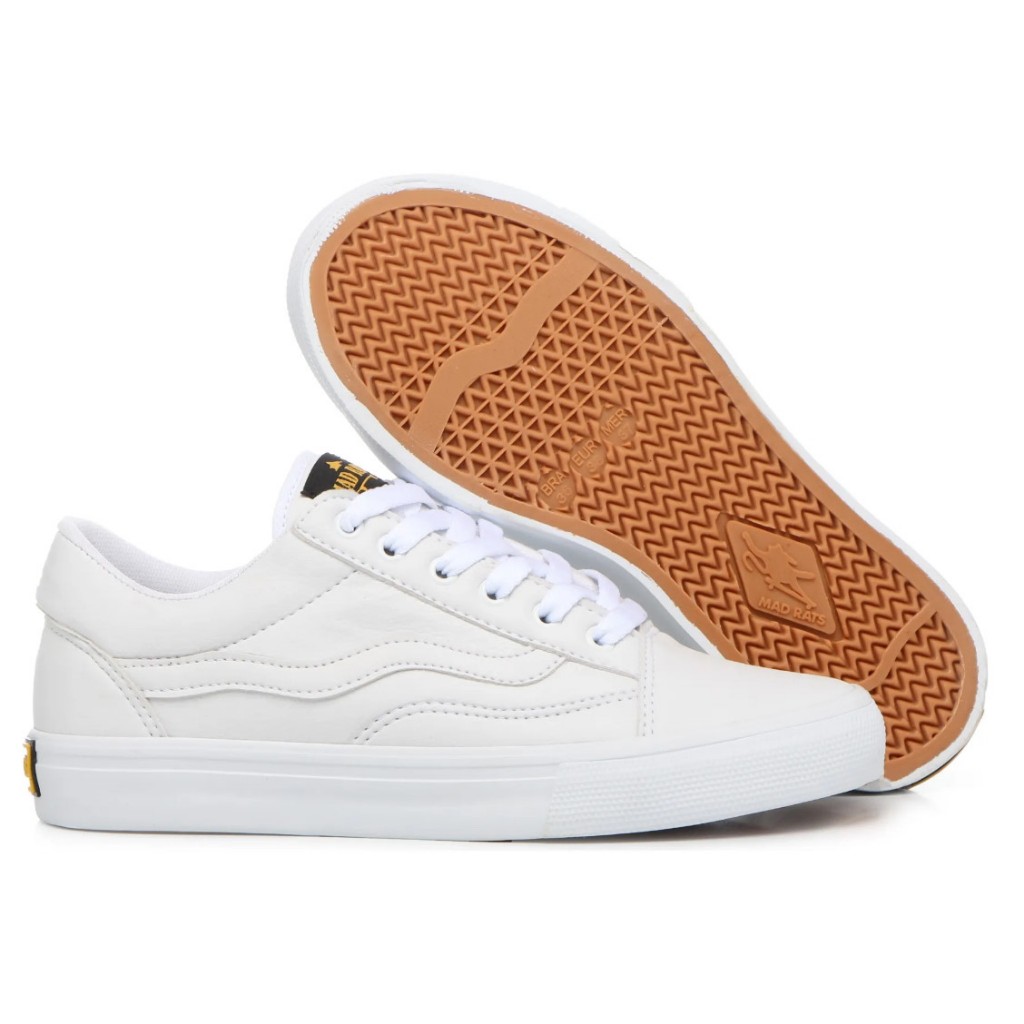 Tênis Mad Rats Old School Pu Todo Branco Original