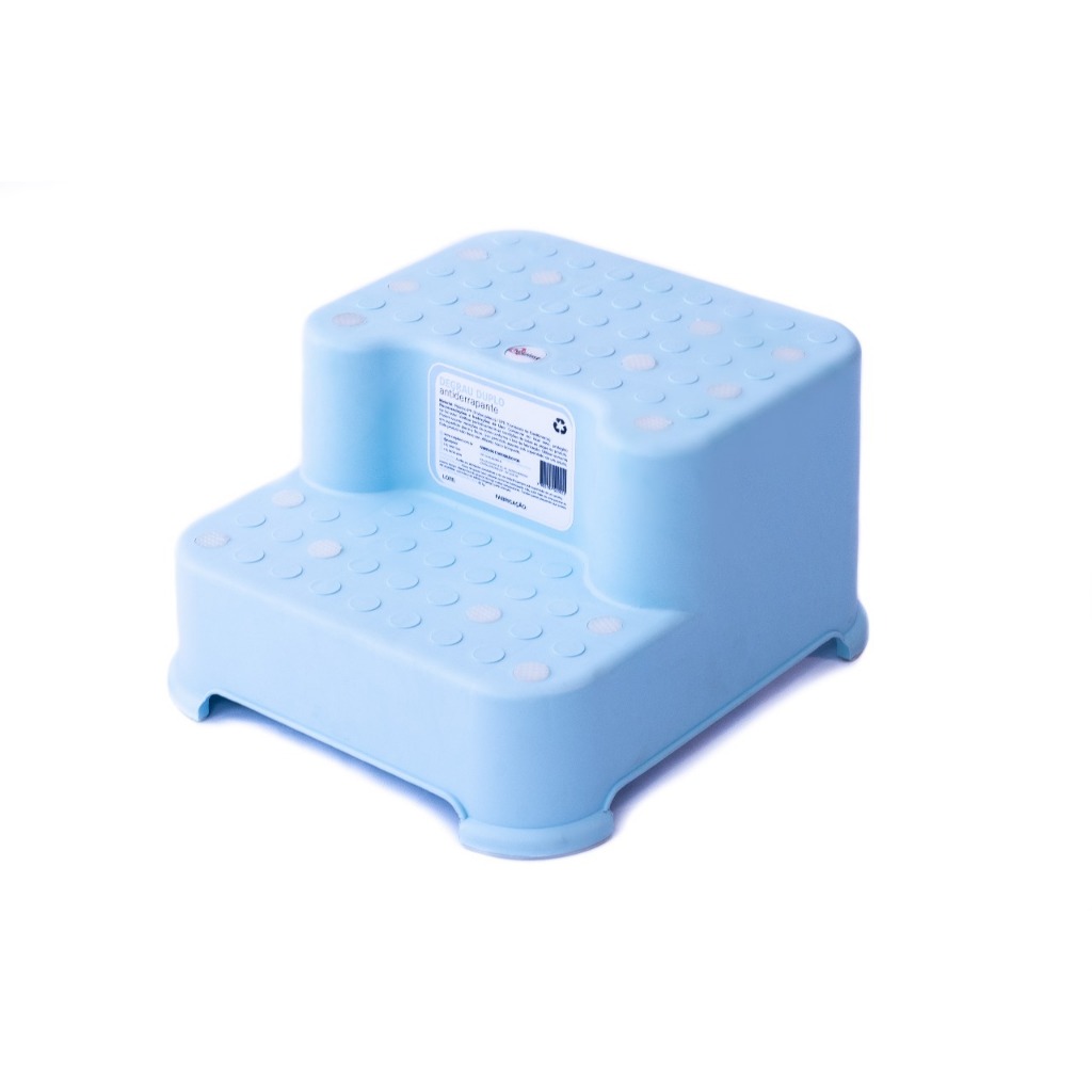 Escada Degrau Duplo Infantil Com Antiderrapante Reforçado