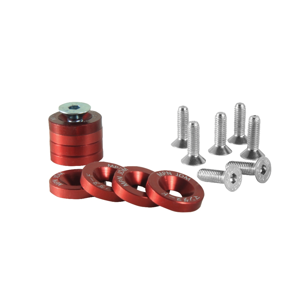 Arruela Anodizada + Parafusos Kit 2/4/8 Pares Placa Carro/Moto M6 — imagem 2 de 2