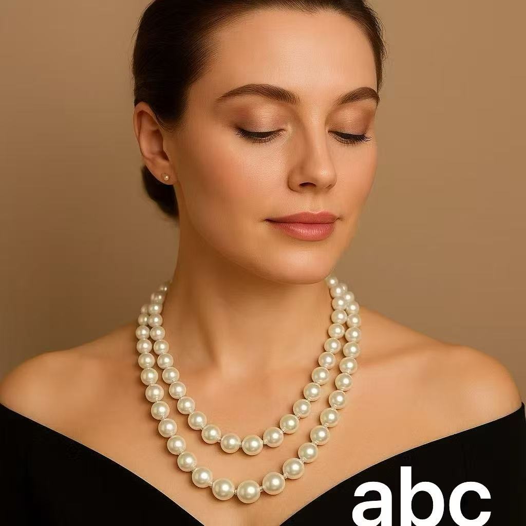 Colar de Perolas Duas Voltas  comprimento total: 125CM em Oferta na Shopee