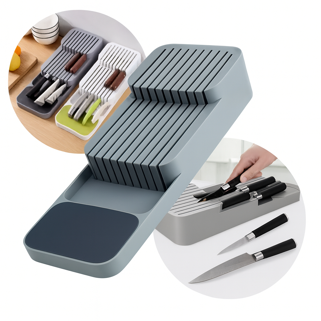 Organizador de Facas para Gaveta Multi Divisórias 39,5cm