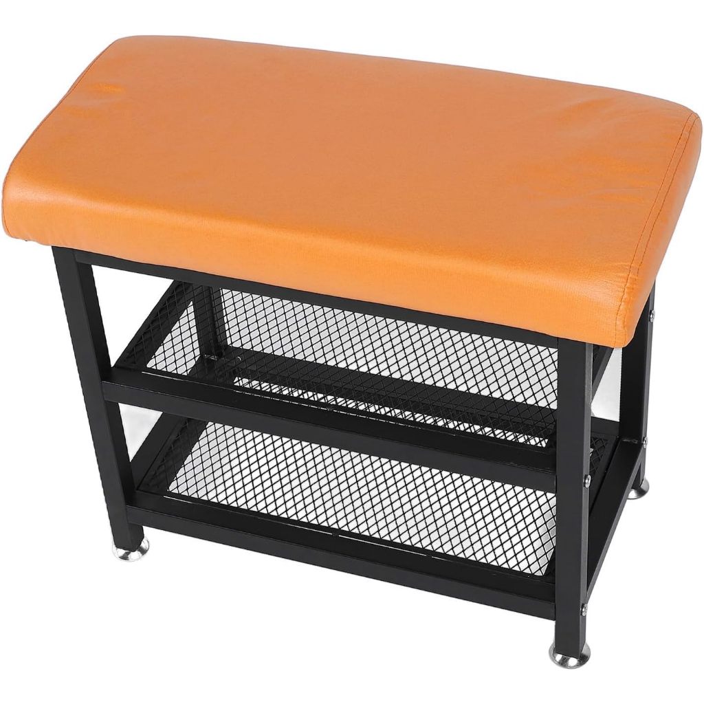 Banco Sapateira Multiuso com Assento e 2 Prateleiras 60cm