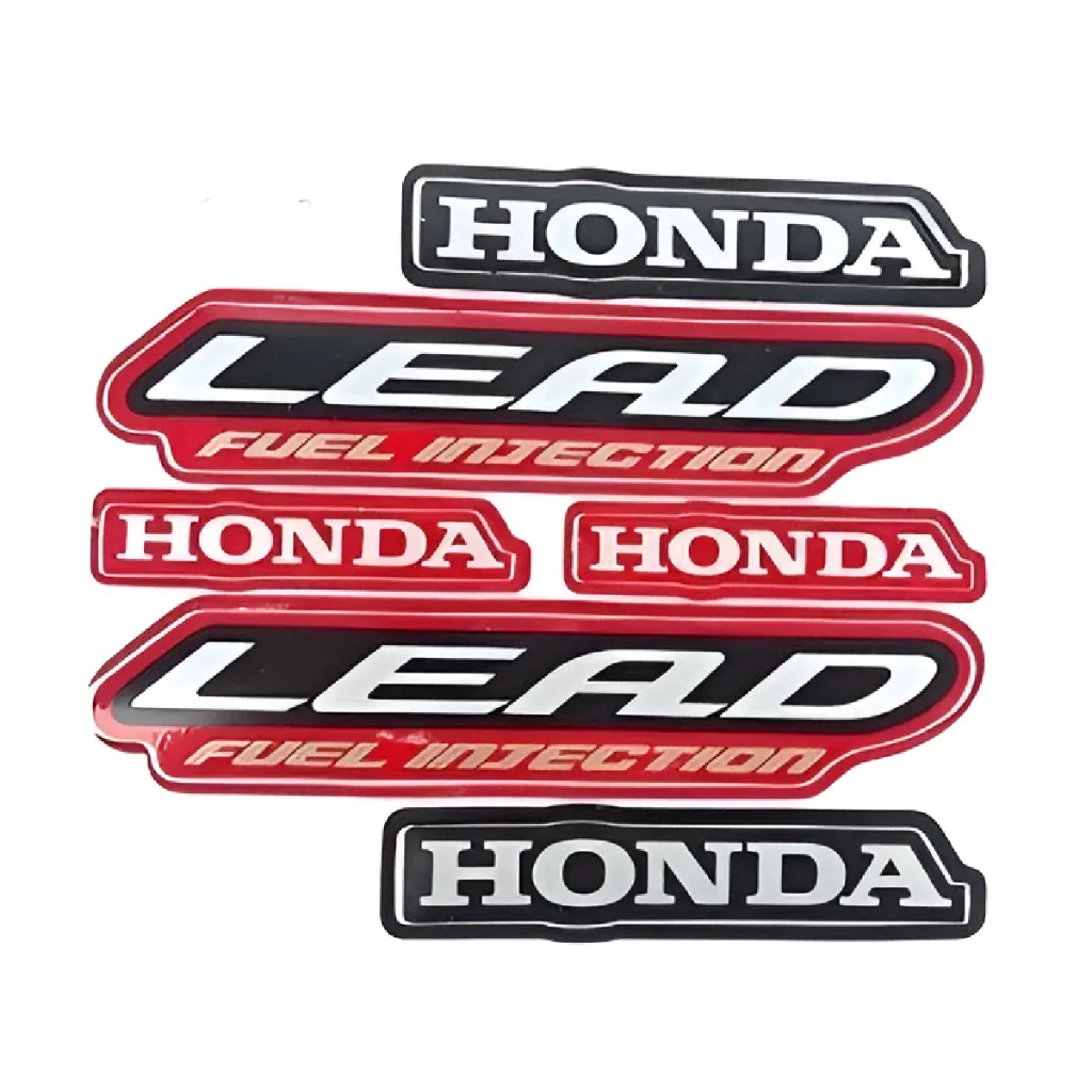 Jogo De Adesivo Faixa Lead 110 Ano 2010 Moto Vermelha