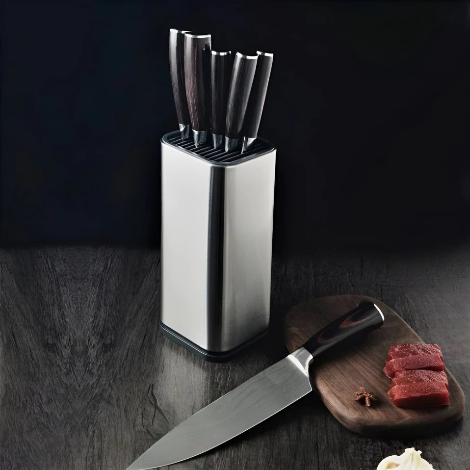 Suporte para facas inox organizador de cozinha