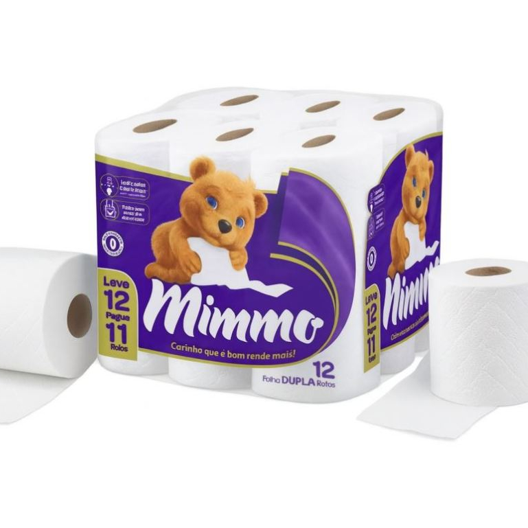 Papel Higienico Mimmo Com 12 Rolos 30M - Suzano