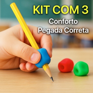 Kit 3 Adaptadores de Escrita Mini Grip Infantil – Conforto, Correção da Pegada e Alfabetização em Oferta na Shopee