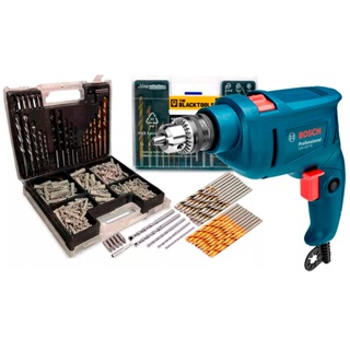 Kit Furadeira De Impacto 3/8 Bosch Gsb 450 Re C/ Jogo De Brocas E Buchas 300 Peças em Oferta na Shopee