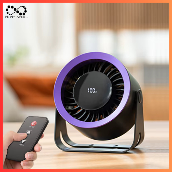 Ventilador de Mesa Smart Portátil 100 Velocidades com Display Digital Recarregável e Fixação na Parede em Oferta na Shopee