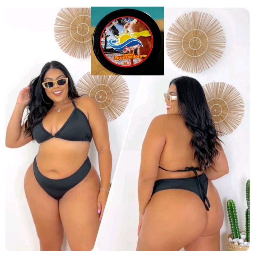 Biquine Plus Size Fio Dental, + Parafina bronzeadora.