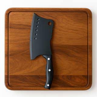 Cutelo Profissional Churrasco Carnes Lâmina Black Aço Inox Premium Escurecido Faca Açougueiro em Oferta na Shopee