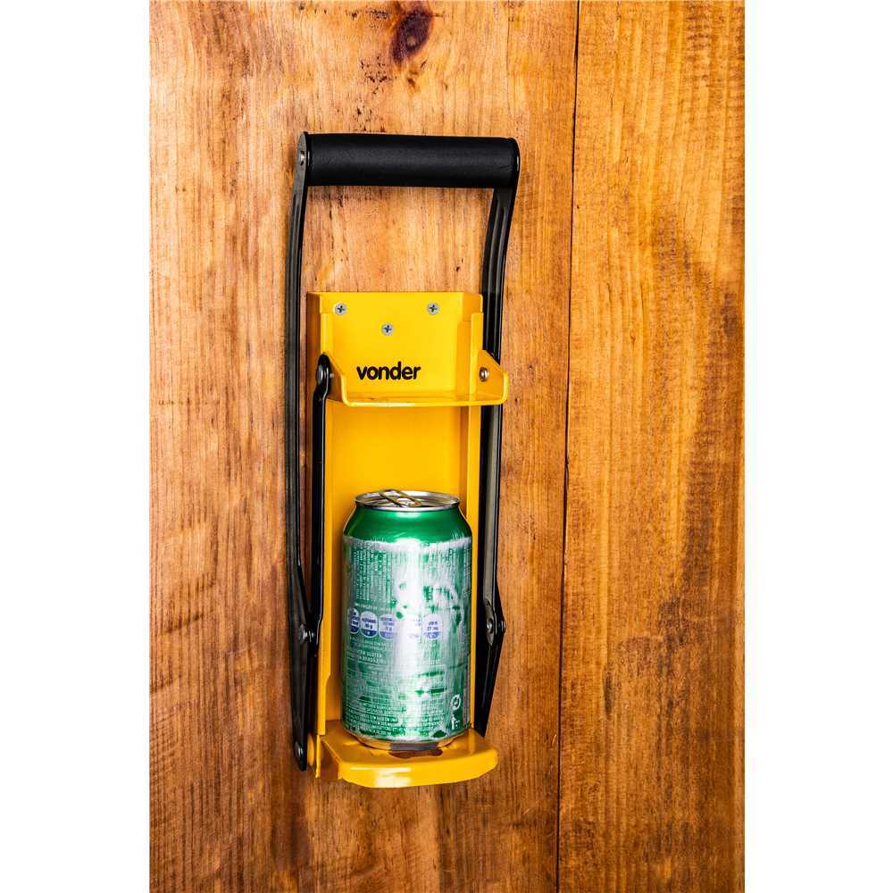 Amassador de Latas Vonder Amarelo - Durável e Compacto, Ideal para Cozinhas