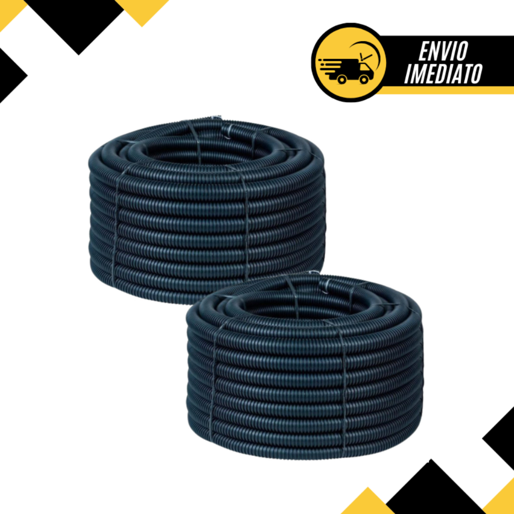 Kit 2 Conduíte 50 Metros Cinza Escuro Canduite Reforçado Elétrica - Promoção