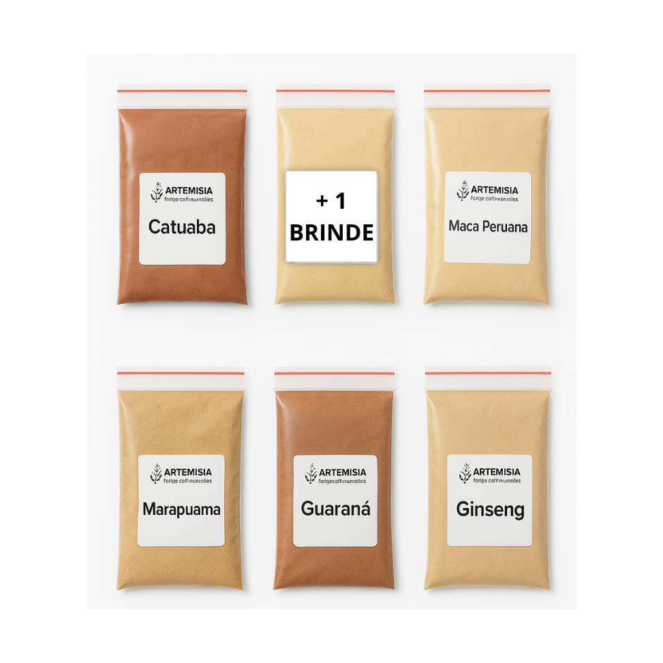Kit 6 Energético - Catuaba - Marapuama - Guaraná - Ginseng - + Item selecionado