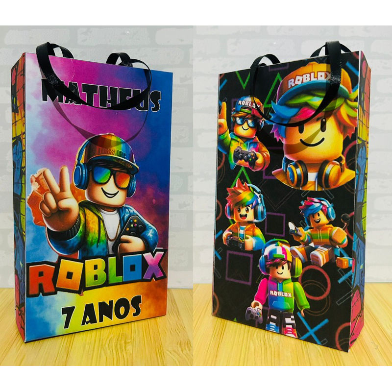 Sacolinha personalizada Roblox 15 unidades