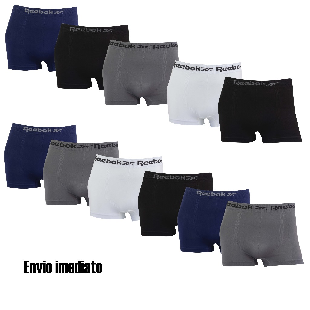 Kit 5 ou 10 cuecas boxer Reebok Originais Microfibra confortáveis