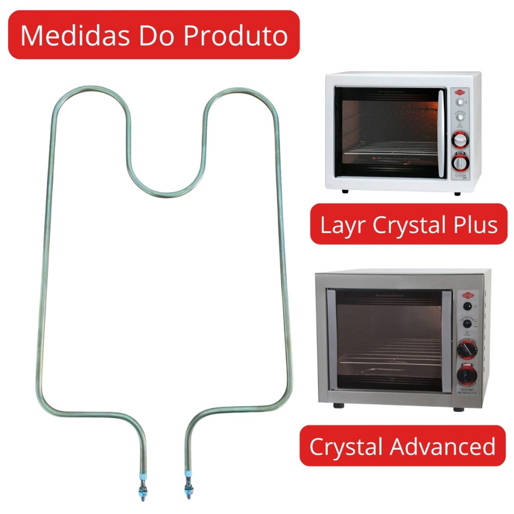 Conjunto Resistência Inferior E Superior Para Forno Elétrico Layr Cristal 2000w 220v